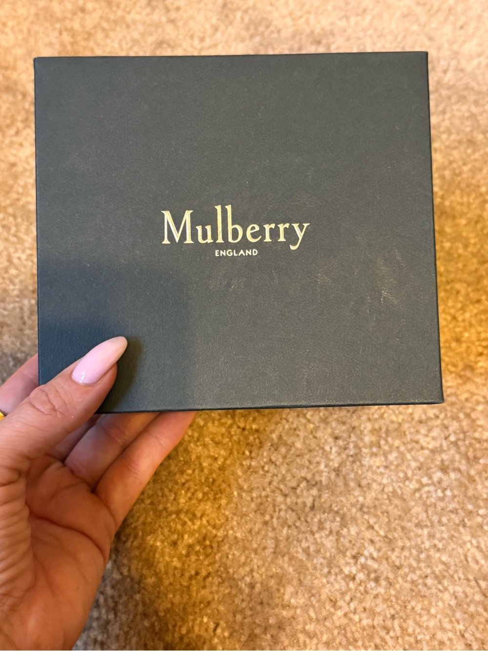 Mulberry Black Box with Gold Logo